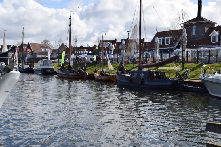 Historische zeilschepen in de haven van Harderwijk