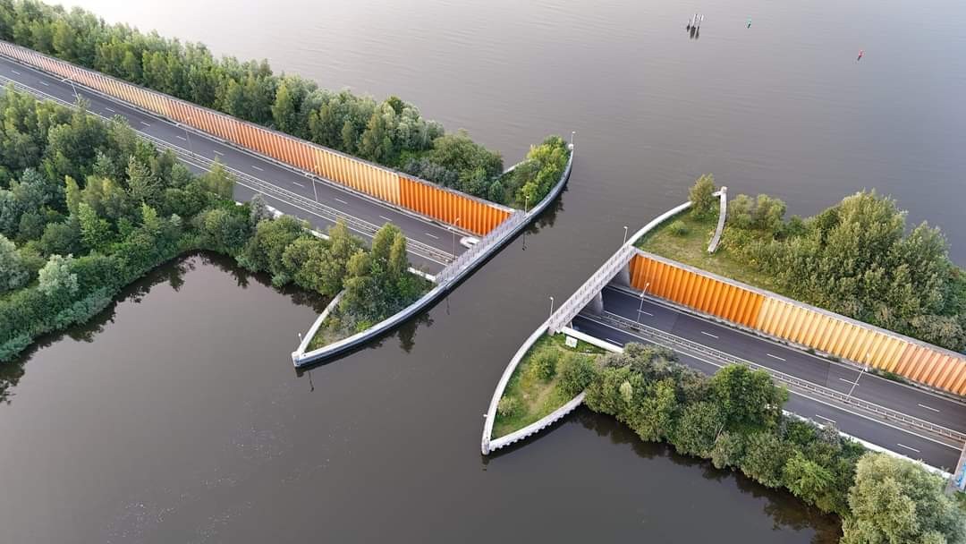 Luchtfoto boven de Randmeren
